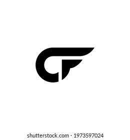 Letter CF monogram logo design vector