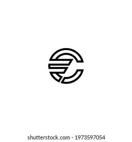 Letter CF monogram logo design vector