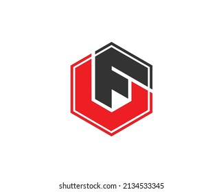 Letra CF Y elementos de plantilla vectorial de diseño de iconos de logotipo UF.
