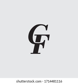 Buchstaben cf, ursprüngliche fc Logo-Vektorillustration eps