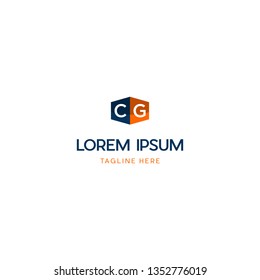Letter CG Cube Creative Business Logo Design