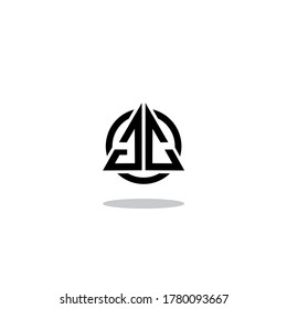 Letter CG GC Initial Logo Design Vector Template Illustration