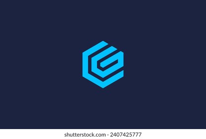 letter cg hexagon logo icon design vector design template inspiration