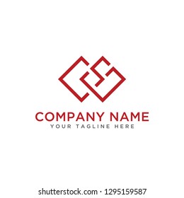 Letter CG logo elegant geometric - vector