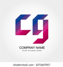 Letter CG Logo Template