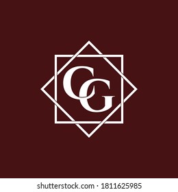 Letter CG luxury logo design vector