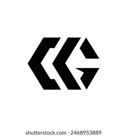 Letter Cg modern shape initial logo