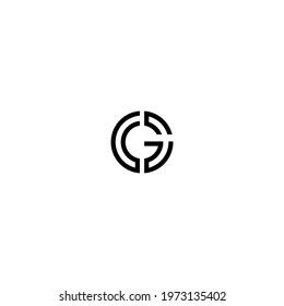 Letter CG monogram logo design vector