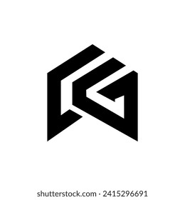 Letter Cg with professional unique shape modern monogram logo design