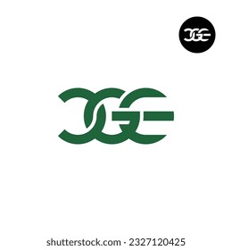 Diseño de logotipo de monograma CGE