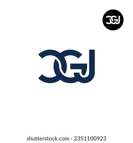 Letter CGJ Monogram Logo Design