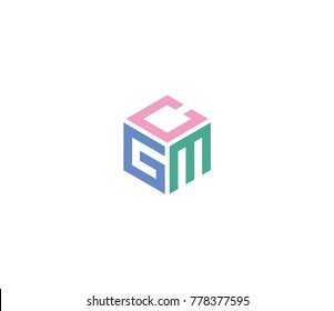 Letter CGM logo. logo with three letters CGM icon