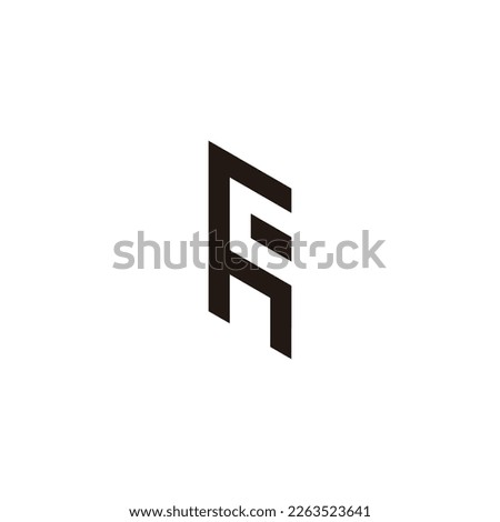 letter ch abstract line dimensional logo vector 