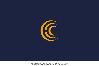 letter ch with circle logo icon design vector design template inspiration