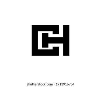 letter ch and hc logo design vector template