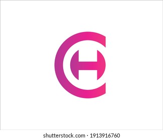 letter ch and hc logo design vector template