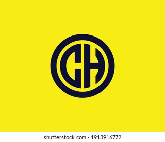 letter ch and hc logo design vector template