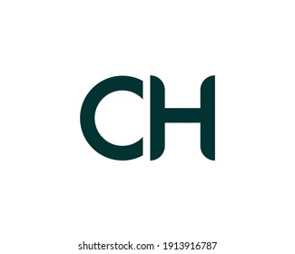 plantilla vectorial de diseño de logotipo ch y hc de letra