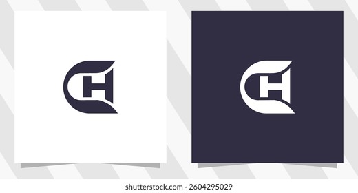 letter ch hc logo design vector