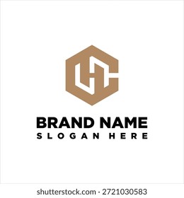 Buchstabe CH Sechseck Konzept Logo Design Vektor Vorlage