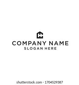 Diseños de iconos vectoriales del logotipo CH HOME