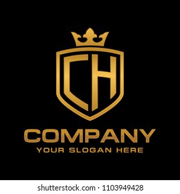 Letter CH initial logo, Luxury logo design vector