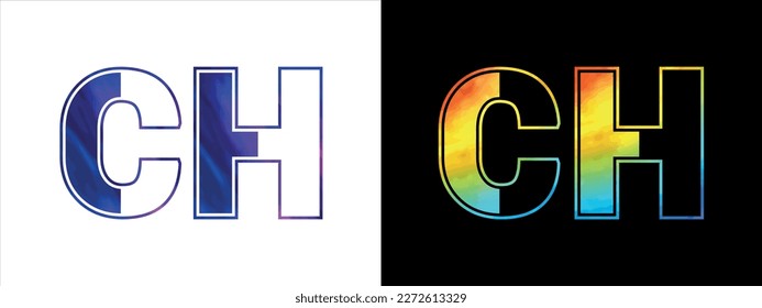 Plantilla vectorial de diseño del logotipo CH de la letra. Moderno y creativo logotipo de lujo para la identidad empresarial