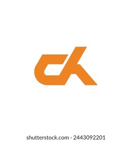 letter ch simple linked line logo vector 