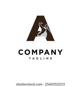 Letter A Chamois Logo Icon Vector