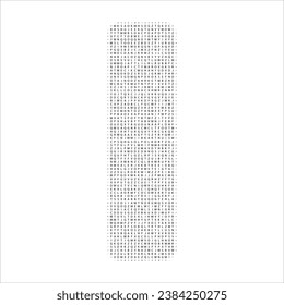 I letter character halftone, High-quality vector file