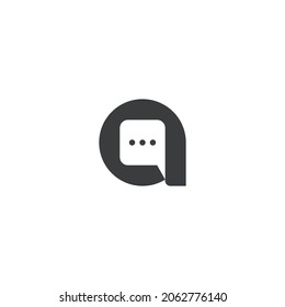Letter A Chat-Logo-Design, Vektorgrafik