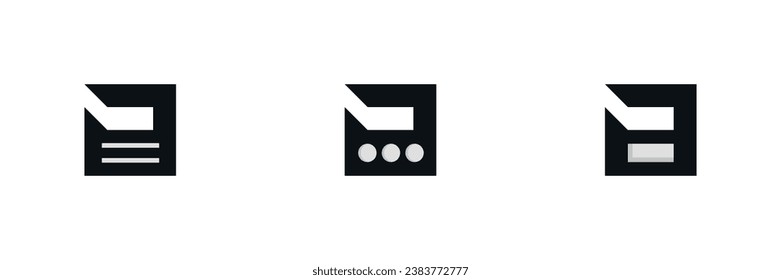 letter a with chat icon different style