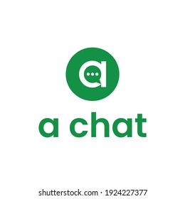 letter A chat logo vector modern simple combination concepts