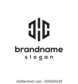 letter CHC logo design vector