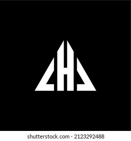 letter CHC and triangle logo design vector