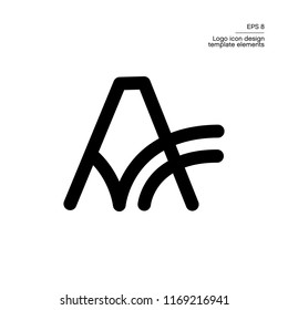 Letter A , Check, Done, Approve logo icon design template elements