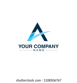 Letter A with check, Check icon, Triangle icon