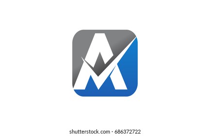 Letter A Check Mark Logo 