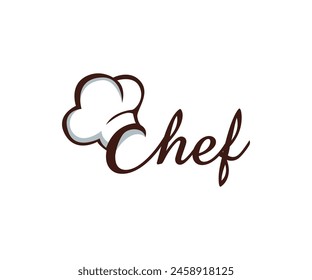 Letter chef with hat logo icon design illustration