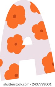 A Letter Childish Alphabet Vector Illustration