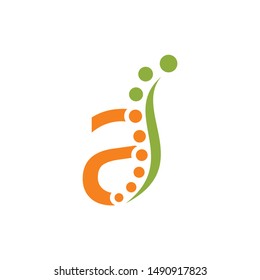 A Letter Chiropractic Logo Design Template Vector