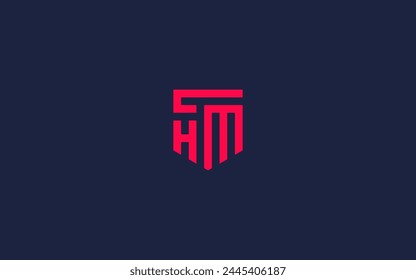 letter chm with shield logo icon design vector design template inspiration