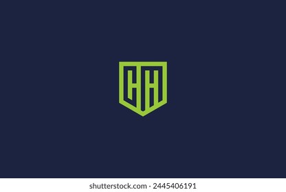 letter chm with shield logo icon design vector design template inspiration