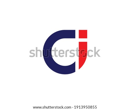 letter ci and ic logo design vector template