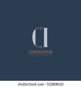 letter Ci linked logo design for company identity.