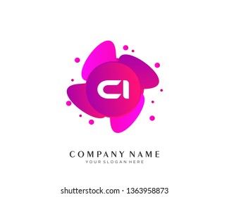 Letter CI logo vector concept design - Vector