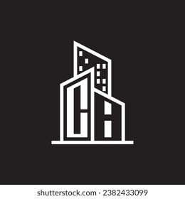 Letter CI real estate logo with building style 