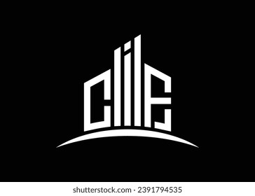 Letter CIF building vector monogram logo design template. Building Shape CIF logo.