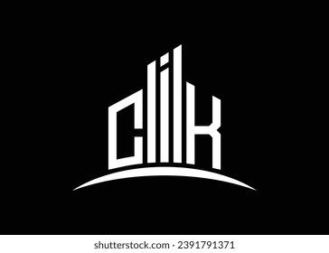 Letter CIK building vector monogram logo design template. Building Shape CIK logo.