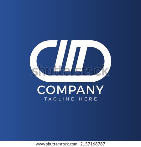 Letter CIMD simple logo design in oval line shape for brand identity, bussines, and personal logo